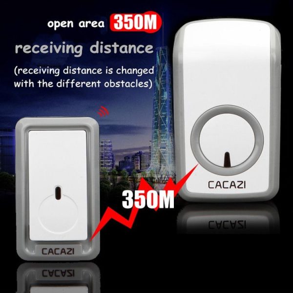 CACAZI W-899 Smart Home Wireless Doorbell Remote Control Doorbell, Style: EU Plug - Image 4