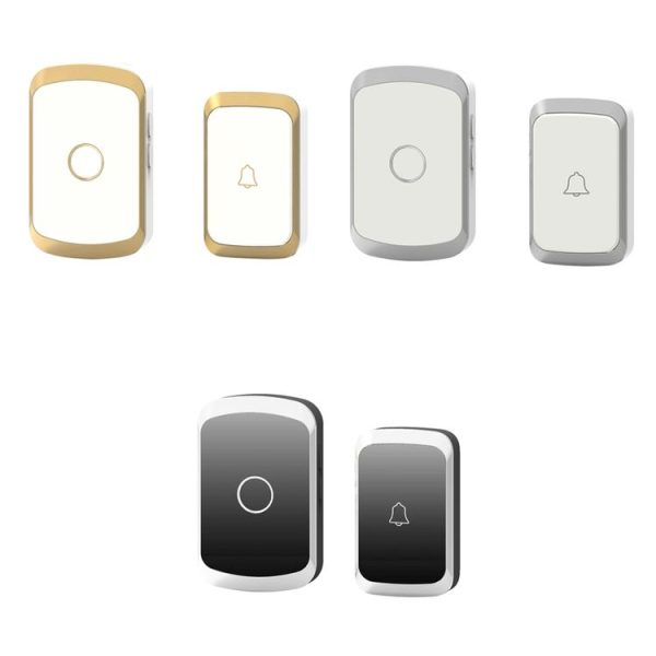 CACAZI A20 Smart Home Wireless Doorbell Digital Music Remote Control Doorbell, Style: EU Plug (Golden) - Image 2