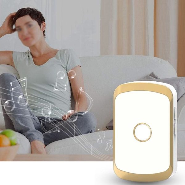 CACAZI A20 Smart Home Wireless Doorbell Digital Music Remote Control Doorbell, Style: EU Plug (Golden) - Image 6
