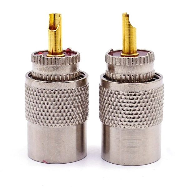 10pcs UHF Male PL259 Connector RG8 / RG58 Cable Lug Antenna Connector - Image 3