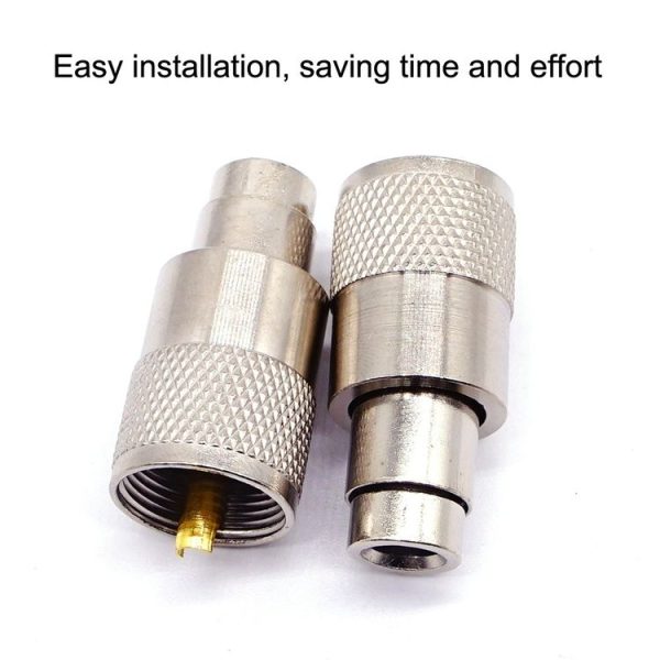10pcs UHF Male PL259 Connector RG8 / RG58 Cable Lug Antenna Connector - Image 4