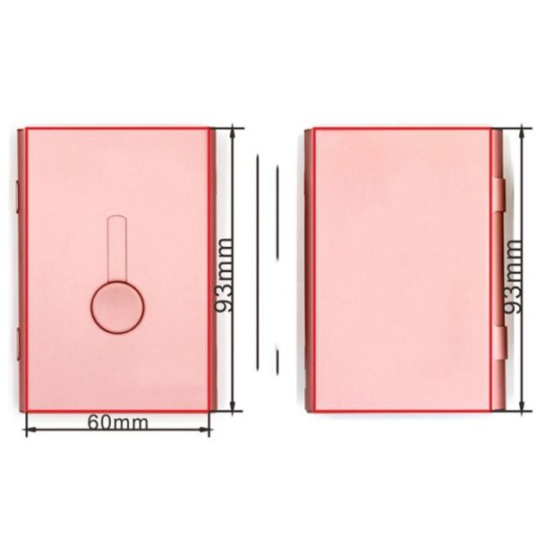 Metal Portable Push Card Case Ultra-thin Frosted Light Business Card Packing Box (Gray) - Image 4