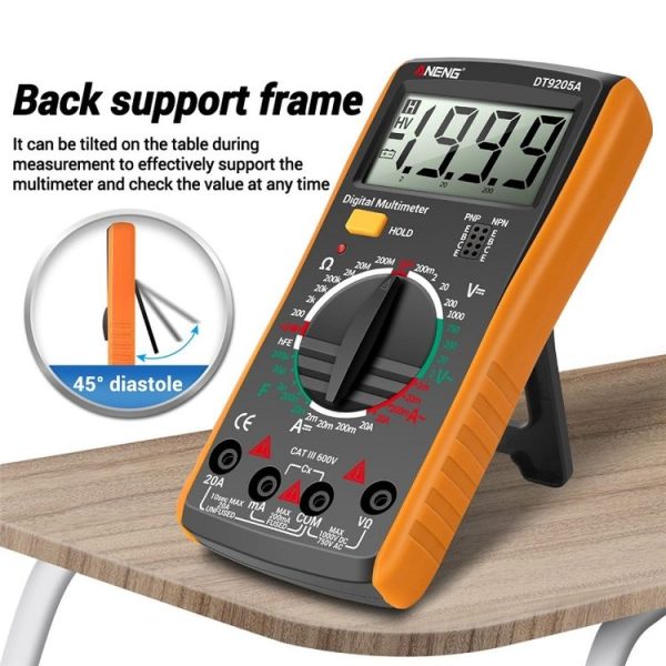 ANENG Automatic High-Precision Intelligent Digital Multimeter, Model: DT9205A HOLD Key (Red) - Image 5