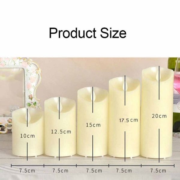 LED Electronic Candle Light Birthday Wedding Home Decoration Props Candle Holder, Rechargeable, Size: 7.5 x 10CM - Image 3