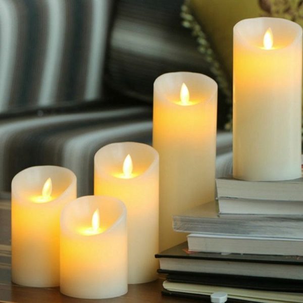 LED Electronic Candle Light Birthday Wedding Home Decoration Props Candle Holder, Rechargeable, Size: 7.5 x 10CM - Image 5