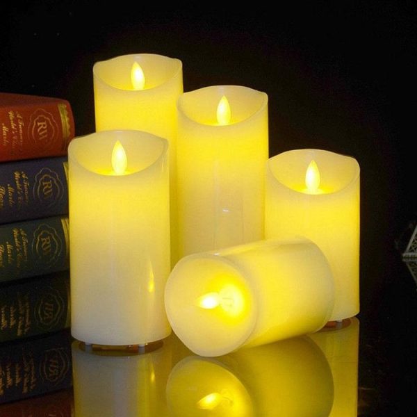 LED Electronic Candle Light Birthday Wedding Home Decoration Props Candle Holder, Rechargeable, Size: 7.5 x 10CM - Image 6