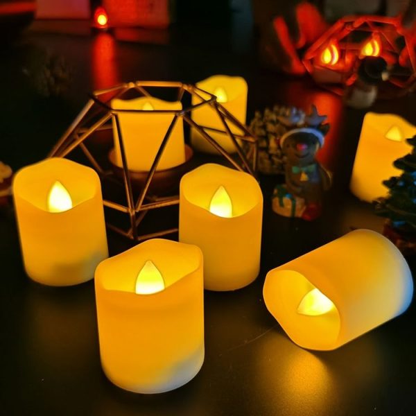 LED Electronic Candle Light Birthday Wedding Home Decoration Props Candle Holder, Rechargeable, Size: 7.5 x 10CM - Image 8