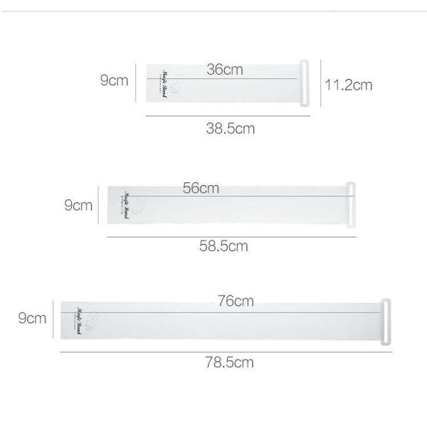Clothes Magic Band Roll Strap Self-adhesive Strapping Belt Clothing Finishing Storage Belt, Size: Medium (Transparent) - Image 3