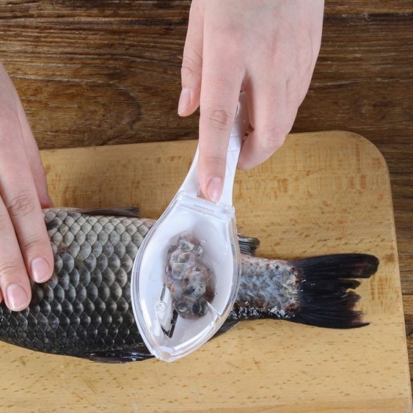 Household Kitchen Tools Manually Remove Fish Scales with Lid Random Color Delivery - Image 6