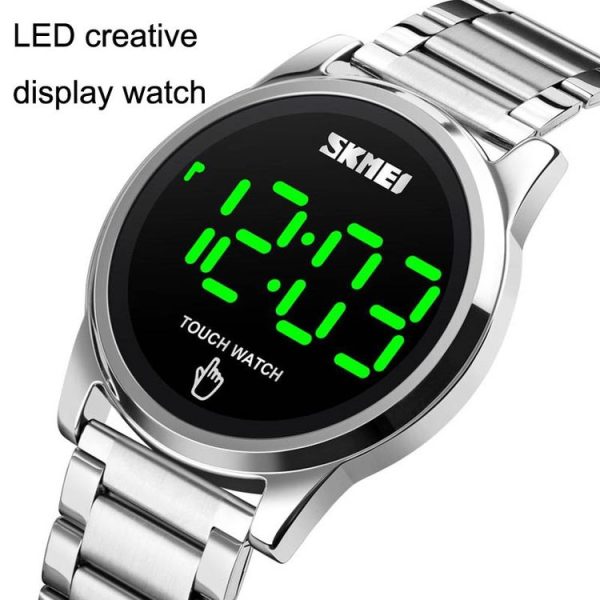 SKMEI 1684 Versatile Sports Steel Belt Men Electronic Watch, Colour: Gold - Image 3