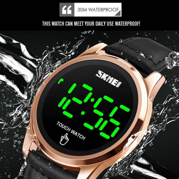 SKMEI 1684 Versatile Sports Steel Belt Men Electronic Watch, Colour: Gold - Image 4