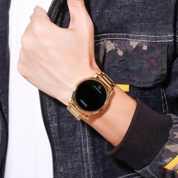 SKMEI 1684 Versatile Sports Steel Belt Men Electronic Watch, Colour: Gold - Image 6