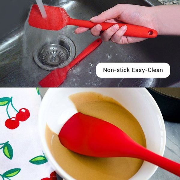 3 in 1 Silicone Spatula Cake Cream Spatula Baking Tool Set (Black) - Image 10