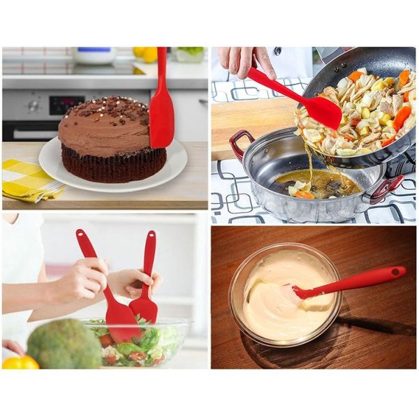 3 in 1 Silicone Spatula Cake Cream Spatula Baking Tool Set (Black) - Image 12