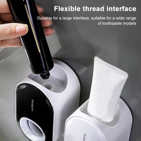 Automatic Toothpaste Squeezing Wall-mounted Toothpaste Rack (White+Ocean Blue) - Image 9