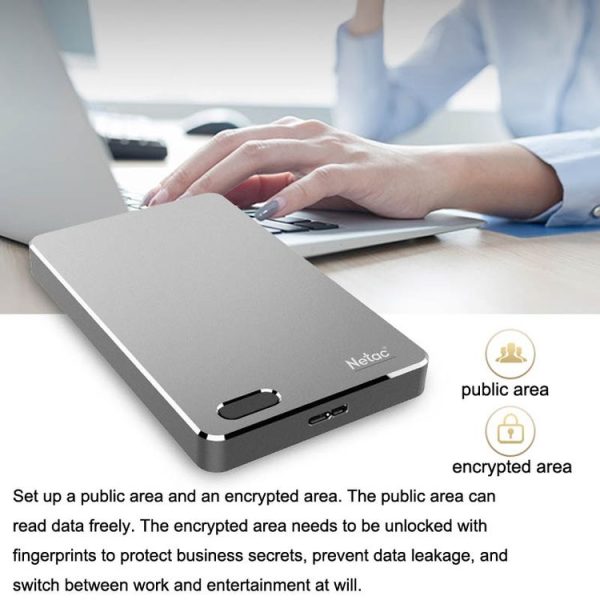 Netac K330 High Speed 2.5 Inch Fingerprint Encrypted Mobile Hard Drive, Capacity: 1TB - Image 6