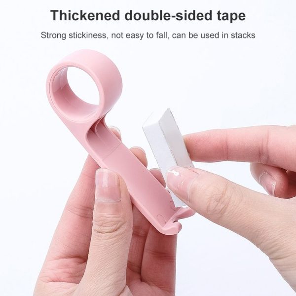 10 PCS Creative Anti-dirty Ring Toilet Lid Lift Toilet Accessories (Pink) - Image 3