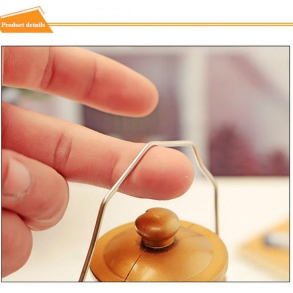 Retro Table Oil Lamp Small Alarm Clock Desktop Table Clock Living Room Decoration Supplies Office Craft Jewelry (Ebony) - Image 6