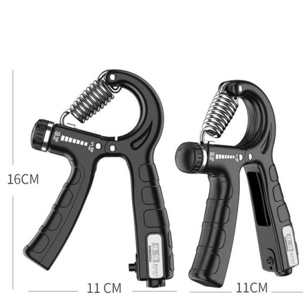 5-60kg Adjustable Mechanical Counting Gripper Finger Strength Training Device (Black) - Image 5