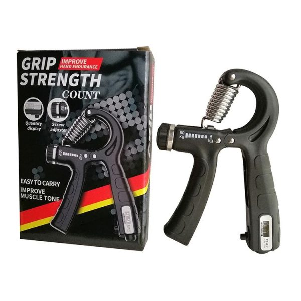 5-60kg Adjustable Mechanical Counting Gripper Finger Strength Training Device (Black) - Image 6