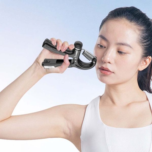 5-60kg Adjustable Mechanical Counting Gripper Finger Strength Training Device (Black) - Image 7