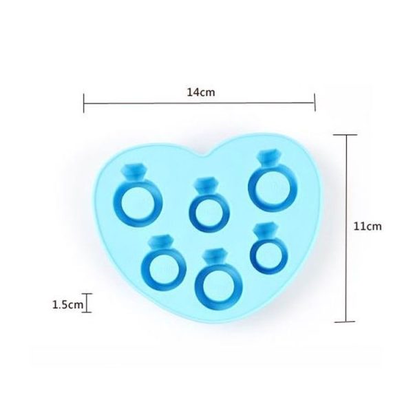 Silicone DIY Creative Ring Ice Mold Ice Box (Pink) - Image 3