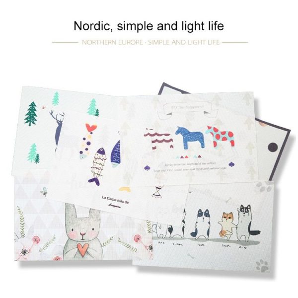 Simple Children Cute Cartoon Placemats Complementary Food Mats Waterproof and Oil Proof Insulation Coasters (Point) - Image 3