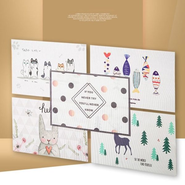 Simple Children Cute Cartoon Placemats Complementary Food Mats Waterproof and Oil Proof Insulation Coasters (Point) - Image 6