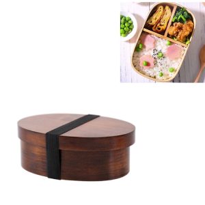 Wood Environmental Protection Tableware Portable Lunch Box Bento Box, Style: Single Layer (Paint Color)