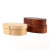 Wood Environmental Protection Tableware Portable Lunch Box Bento Box, Style: Single Layer (Paint Color) - Image 3