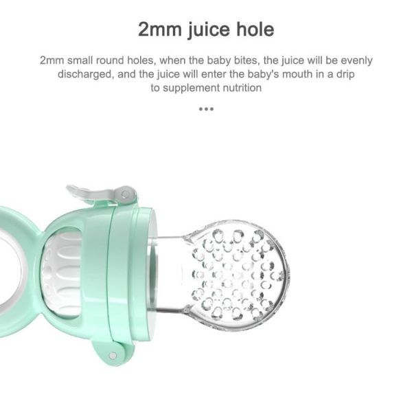 MISUTA Baby Fruit and Vegetable Bite Music Silicone Tooth Gel Rotating Push Nipple (Cherry Blossom Powder) - Image 4