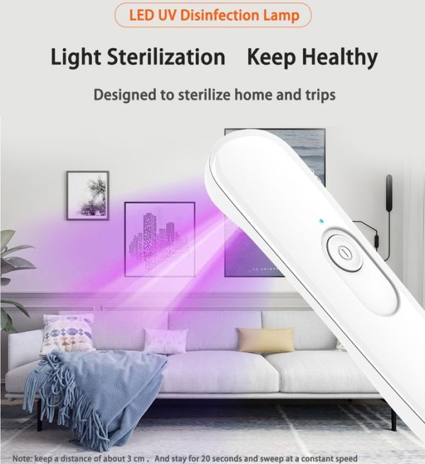 Portable UV Light Sterilizer Sterilization Stick Disinfection Ultraviolet Lamp (White) - Image 3