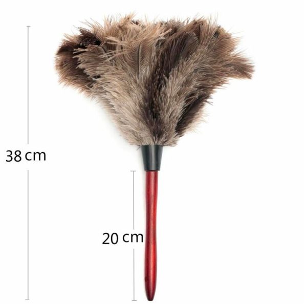Feather Duster Brush Wooden Handle Anti-static Household Car Dust Collector - Image 2