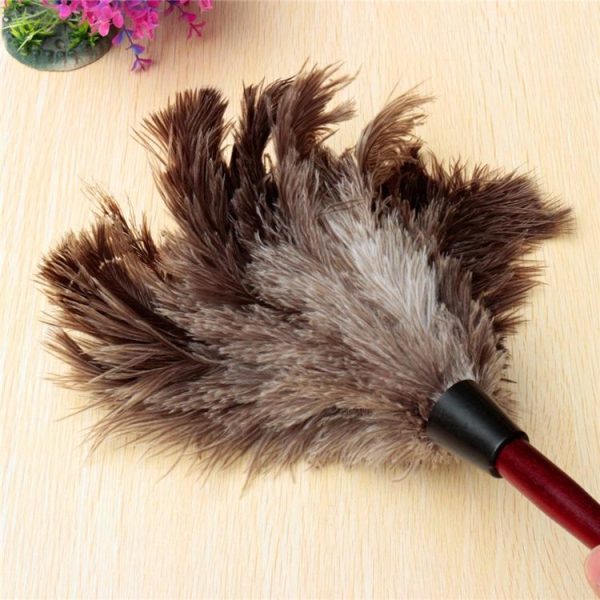 Feather Duster Brush Wooden Handle Anti-static Household Car Dust Collector - Image 5