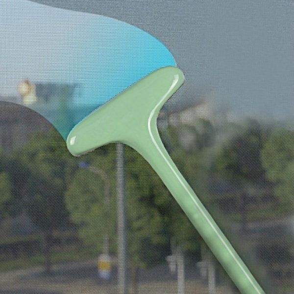 Long Handle Detachable Screen Brush Anti-theft Net Cleaner Multifunctional Dust Removal Groove Screen Cleaning Brush (Green) - Image 4