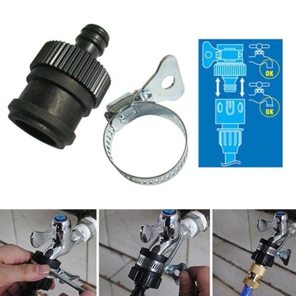 2 PCS Faucet Nipple Universal Joint Car Wash Water Gun Garden Clamp Joint - Image 5