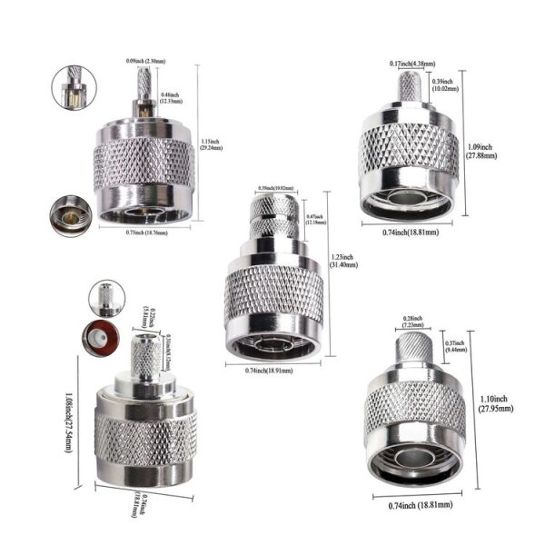 10pcs NJ-7 For LMR400 N Type Plug Connector Low Loss RF Coaxial Connector - Image 3