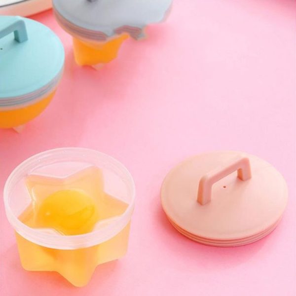 4 in 1 Home Creative Kitchen Steaming Egg Set with Oil Brush (Gray) - Image 4