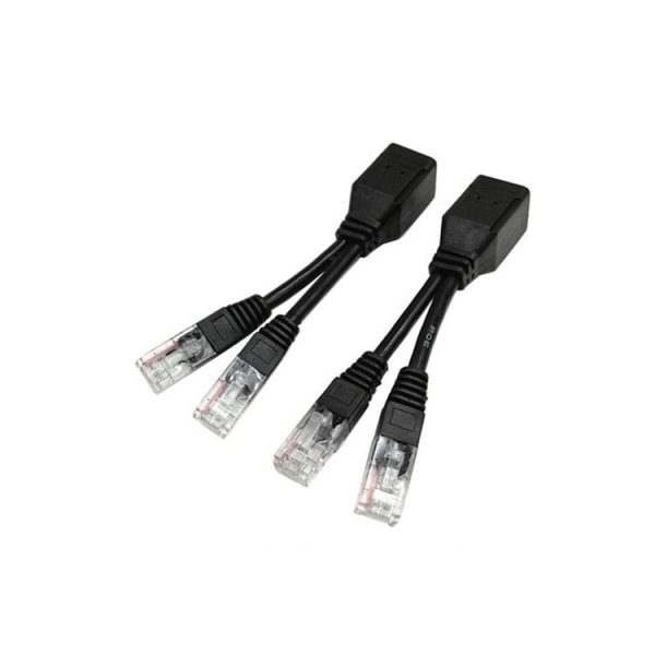 2 Sets RJ45 Network Signal Splitter Upoe Separation Cable, Style: U-01 4 Crystal Heads