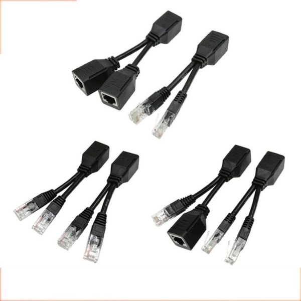 2 Sets RJ45 Network Signal Splitter Upoe Separation Cable, Style: U-01 4 Crystal Heads - Image 2