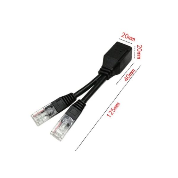 2 Sets RJ45 Network Signal Splitter Upoe Separation Cable, Style: U-01 4 Crystal Heads - Image 3