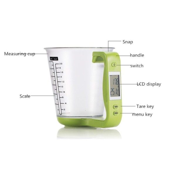 1000g / 1g Kitchen Electronic Scales Electronic Measuring Cup Baking DIY Measuring Tool (Red) - Image 5