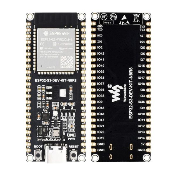 Waveshare ESP32-S3 Microcontroller 2.4GHz Wi-Fi Development Board ESP32-S3-WROOM-1-N8R8 Module Standard Ver. With Pinheader - Image 3