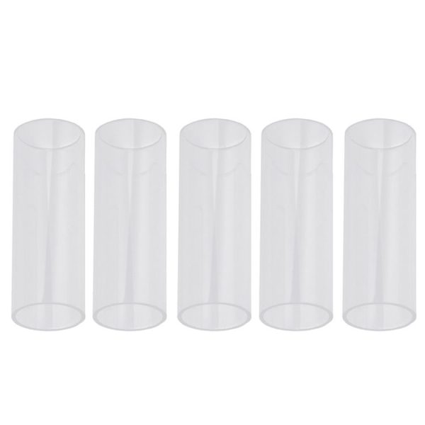 5PCS Acrylic Guitar Slide Tube Folk Slide Block, Size: 51mm (Transparent)
