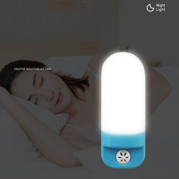 A88 Intelligent Light Sensing LED Bedside Lamp Corridor Aisle Night Light, Plug: EU Plug (Blue) - Image 5