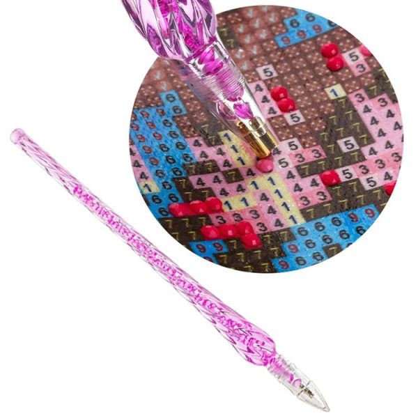 Diamond Painting Pen DIY Cross Stitch Embroidery Crafts Sewing Diamond Painting Tool (Purple)