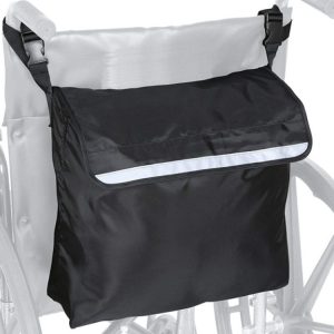 Outdoor Electric Wheelchair Armrest Storage Bag, Size: 18x16x8 inches (Black)