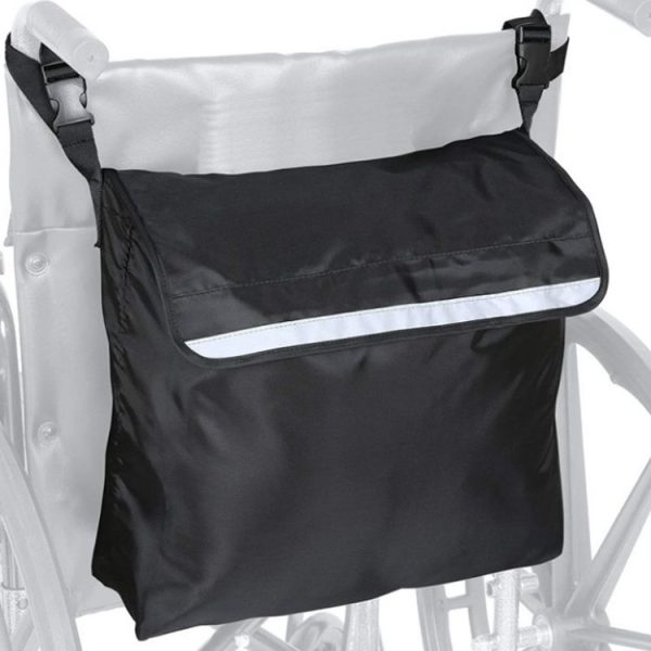 Outdoor Electric Wheelchair Armrest Storage Bag, Size: 18x16x8 inches (Black)
