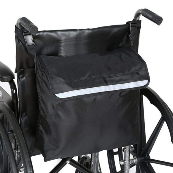 Outdoor Electric Wheelchair Armrest Storage Bag, Size: 18x16x8 inches (Black) - Image 5