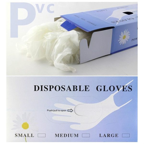 50 PCS Disposable PVC Gloves Transparent Anti-oil Anti-static Beauty Salon Manicure Tool Gloves, Size: S - Image 6